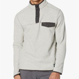 G.H. Bass & Co. Men's Gray Polar Fleece Pullover Sweater Size L